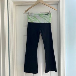 Hard Tail crops with tie dye fold over waistband